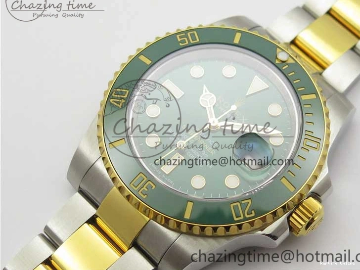 0218 Submariner 116613 LV VRF Best Edition YG Wrapped Bezel Green Dial on SS YG Bracelet A2836 MAX Version Compact 2920
